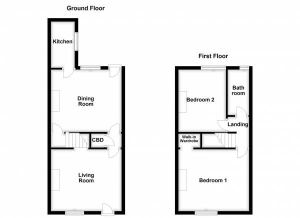 Floor Plan Image for 2 Bedroom Terraced House for Sale in Burkill Street, Wakefield