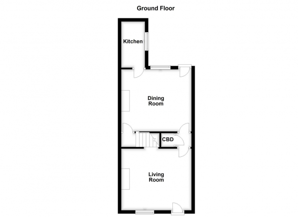 Floor Plan for 2 Bedroom Terraced House for Sale in Burkill Street, Wakefield, WF1, 5PA -  &pound80,000