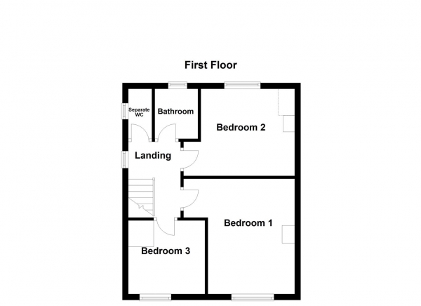 Floor Plan Image for 3 Bedroom Semi-Detached House for Sale in Andrew Crescent, Wakefield