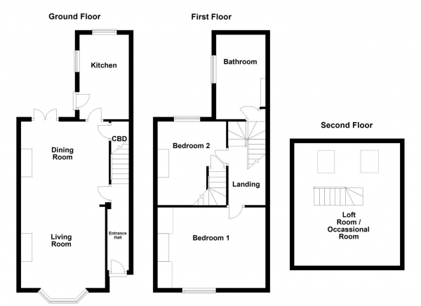 Floor Plan Image for 2 Bedroom Terraced House for Sale in Burkill Street, Wakefield