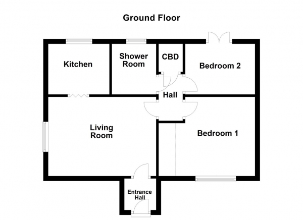 Floor Plan Image for 2 Bedroom Semi-Detached Bungalow for Sale in The Grove, Walton