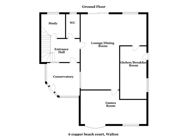 Floor Plan for 4 Bedroom Detached House for Sale in Copper Beech Court, Walton, Wakefield, WF2, 6TD -  &pound595,000