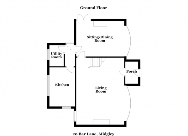 Floor Plan Image for 4 Bedroom Cottage for Sale in Bar Lane, Midgley, Wakefield