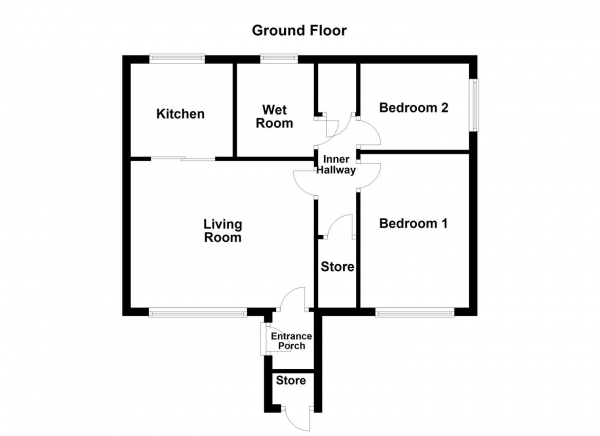 Floor Plan Image for 2 Bedroom Flat for Sale in Sandal Hall Mews, Sandal, Wakefield