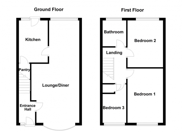 Floor Plan Image for 3 Bedroom Detached House for Sale in Newton Drive, Wakefield