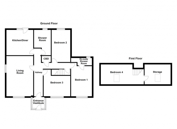 Floor Plan Image for 3 Bedroom Detached Bungalow for Sale in Oakland Road, Wakefield