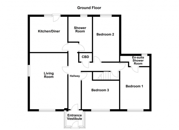 Floor Plan Image for 3 Bedroom Detached Bungalow for Sale in Oakland Road, Wakefield