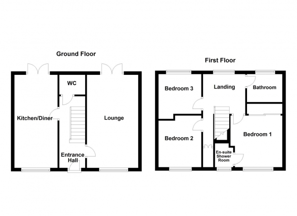 Floor Plan Image for 3 Bedroom Detached House for Sale in Clarke Hall Court, Wakefield