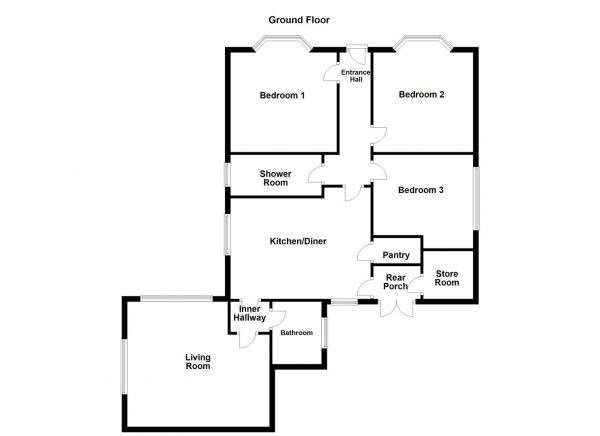 Floor Plan Image for 3 Bedroom Detached Bungalow for Sale in Intake Lane, Woolley, Wakefield