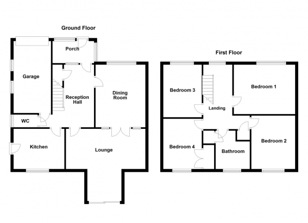 Floor Plan Image for 4 Bedroom Detached House for Sale in Lennox Drive, Lupset Park, Wakefield