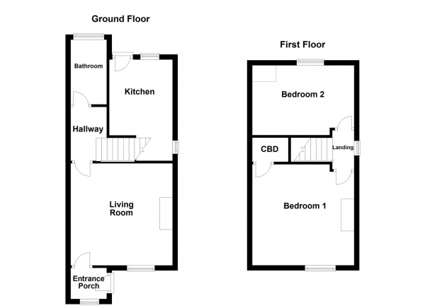 Floor Plan Image for 2 Bedroom Semi-Detached House for Sale in Lawns Lane, Carr Gate, Wakefield