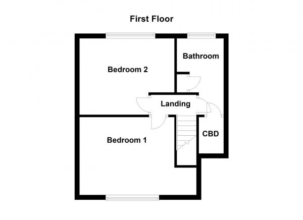 Floor Plan Image for 2 Bedroom Terraced House for Sale in Oakwood Avenue, Wakefield