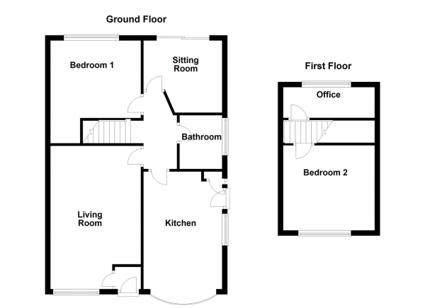 Floor Plan Image for 3 Bedroom Semi-Detached Bungalow for Sale in Howard Crescent, Durkar, Wakefield