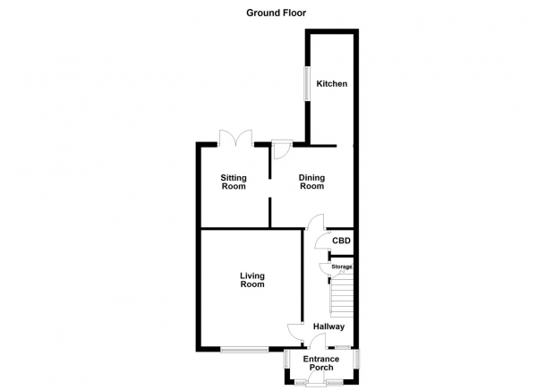 Floor Plan Image for 3 Bedroom Terraced House for Sale in Langdale Drive, Wakefield