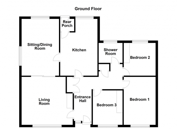 Floor Plan Image for 3 Bedroom Detached Bungalow for Sale in Durkar Lane, Durkar, Wakefield