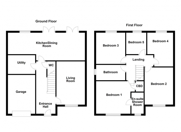 Floor Plan Image for 5 Bedroom Detached House for Sale in Rhubarb Hill, Wakefield