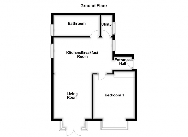 Floor Plan Image for 1 Bedroom Semi-Detached Bungalow for Sale in Hirst Road, Wakefield