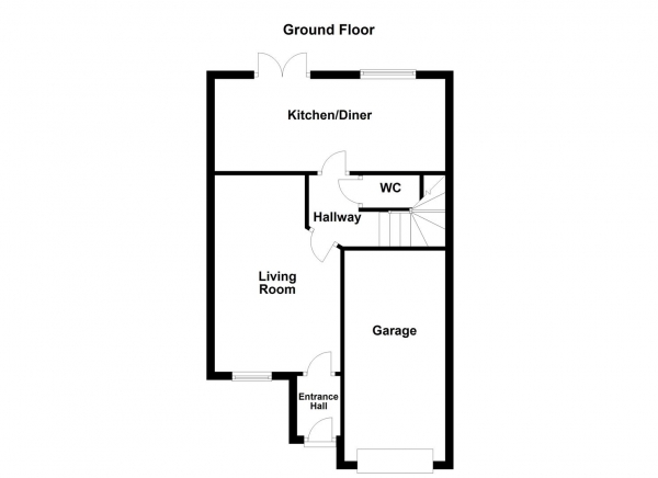 Floor Plan for 3 Bedroom Semi-Detached House for Sale in Limestone Road, Wakefield, WF1, 2GL - Guide Price &pound260,000