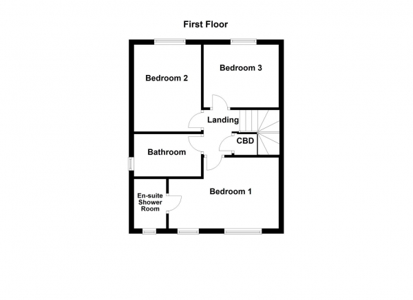 Floor Plan for 3 Bedroom Semi-Detached House for Sale in Limestone Road, Wakefield, WF1, 2GL - Guide Price &pound260,000