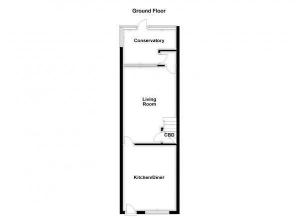 Floor Plan for 2 Bedroom Terraced House for Sale in Brand Hill Approach, Crofton, Wakefield, WF4, 1PE - Offers Over &pound130,000