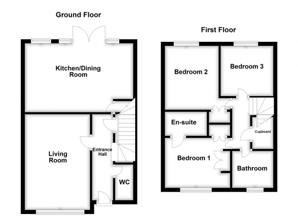 Floor Plan Image for 3 Bedroom Semi-Detached House for Sale in Whitaker Drive, Wakefield