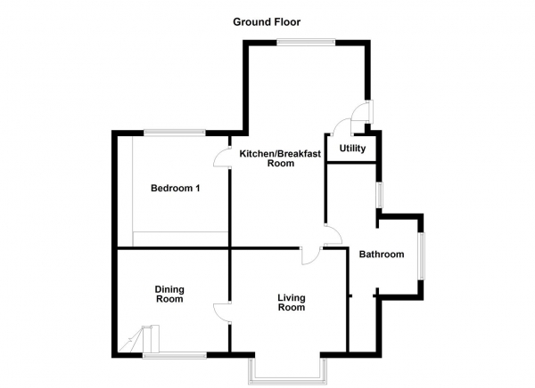 Floor Plan Image for 2 Bedroom Semi-Detached Bungalow for Sale in High Street, Crigglestone, Wakefield