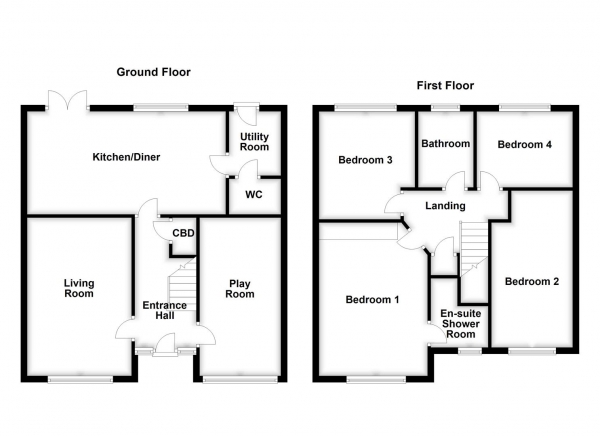 Floor Plan Image for 4 Bedroom Detached House for Sale in Woodlands Court, Woolley Grange, Barnsley