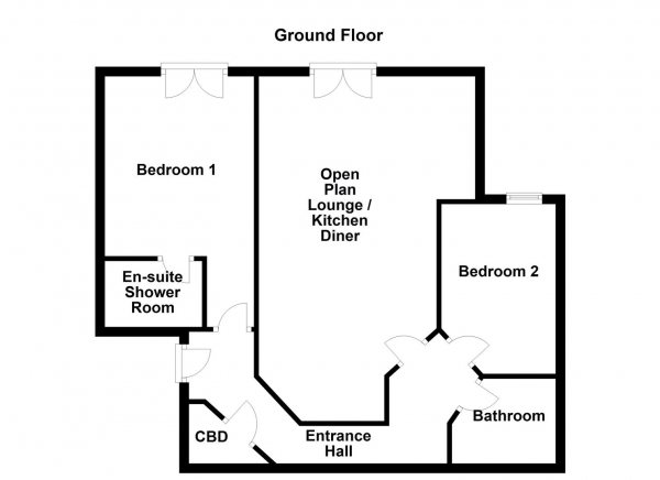 Floor Plan Image for 2 Bedroom Apartment for Sale in Royal Troon Drive, Wakefield