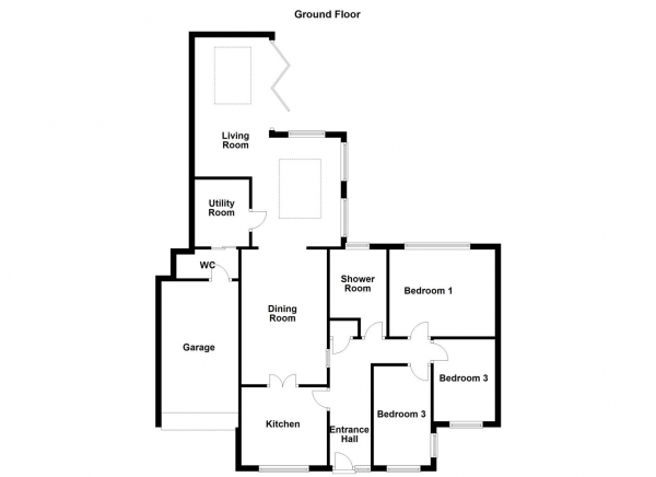 Floor Plan Image for 3 Bedroom Detached Bungalow for Sale in Brayshaw Road, East Ardsley, Wakefield