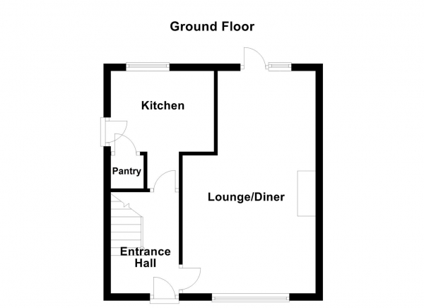 Floor Plan for 3 Bedroom Semi-Detached House for Sale in Tinsworth Road, Wakefield, WF2, 7PP - Offers Over &pound150,000