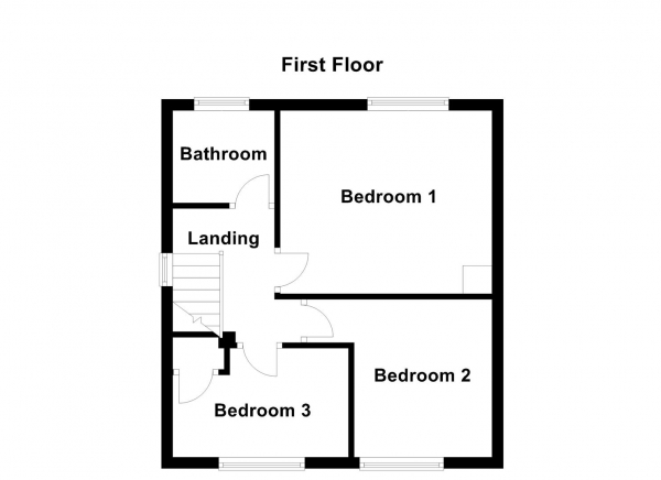 Floor Plan for 3 Bedroom Semi-Detached House for Sale in Tinsworth Road, Wakefield, WF2, 7PP - Offers Over &pound150,000