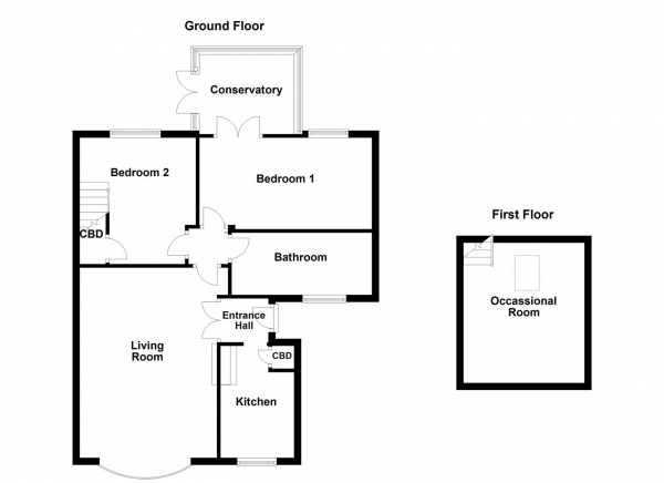 Floor Plan Image for 2 Bedroom Bungalow for Sale in Thornes Moor Drive, Wakefield