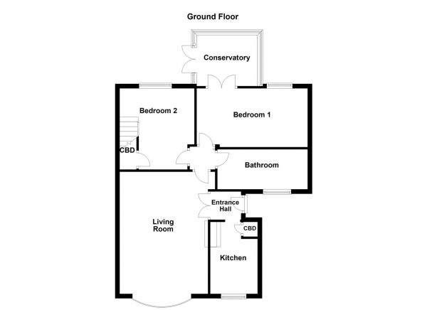 Floor Plan Image for 2 Bedroom Bungalow for Sale in Thornes Moor Drive, Wakefield