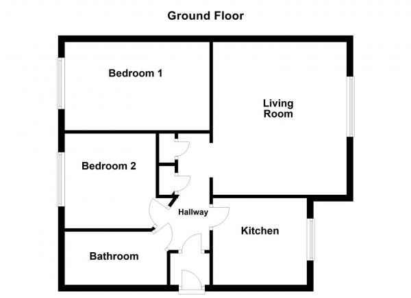 Floor Plan Image for 2 Bedroom Property for Sale in Mill Chase Gardens, Wakefield