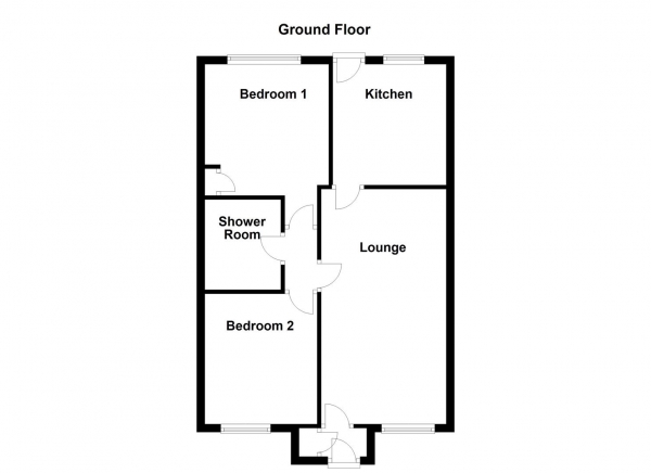 Floor Plan Image for 2 Bedroom Terraced Bungalow for Sale in Holly Court, Outwood, Wakefield