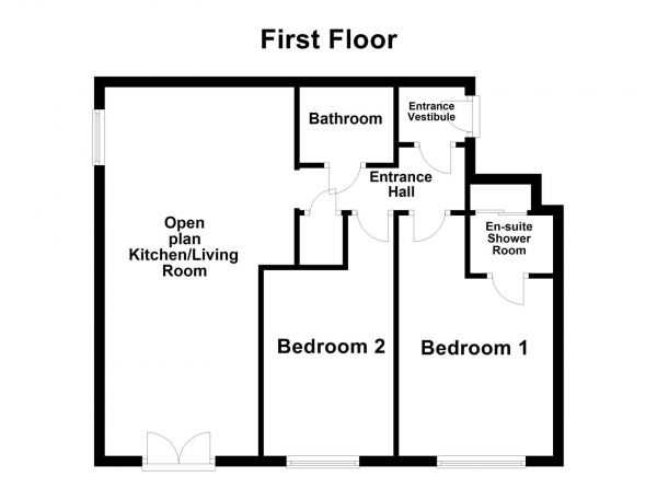 Floor Plan Image for 2 Bedroom Apartment for Sale in The Kilns, Wakefield