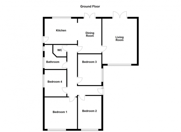 Floor Plan Image for 4 Bedroom Detached Bungalow for Sale in Moor Grove, Stanley