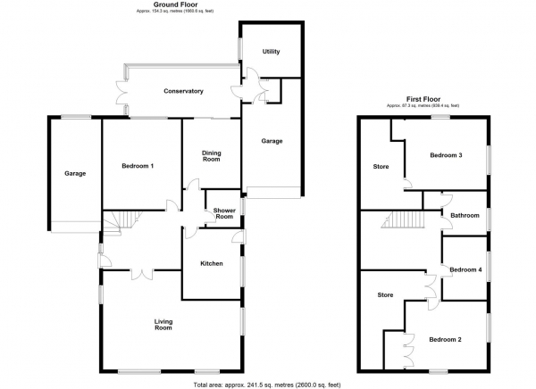 Floor Plan Image for 4 Bedroom Detached Bungalow for Sale in Pledwick Lane, Sandal, Wakefield