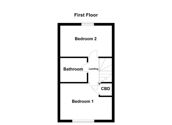 Floor Plan Image for 2 Bedroom Terraced House for Sale in St Michaels Drive, East Ardsley