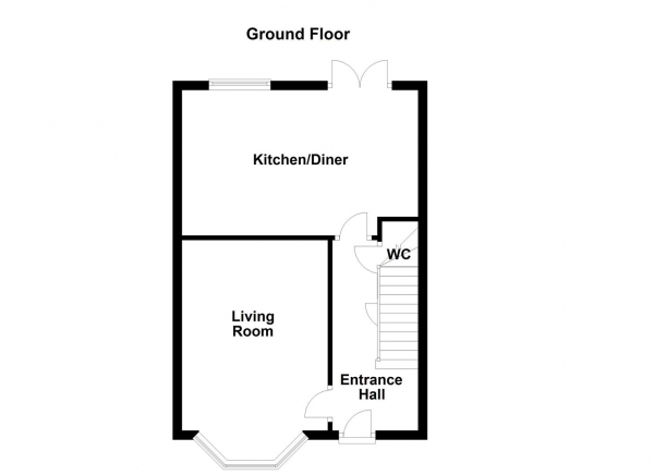 Floor Plan for 3 Bedroom Town House for Sale in Thornesgate Gardens, Wakefield, WF2, 8ZB -  &pound270,000