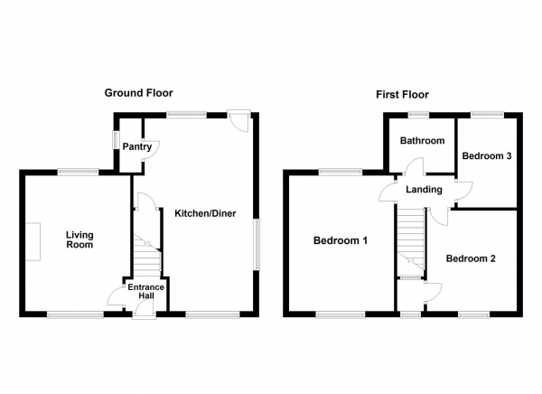 Floor Plan Image for 3 Bedroom Property for Sale in Thornes Road, Wakefield