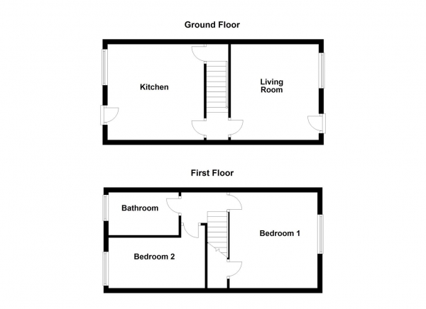 Floor Plan for 2 Bedroom Terraced House for Sale in Pitfield Road, Carlton, Wakefield, WF3, 3QZ -  &pound145,000