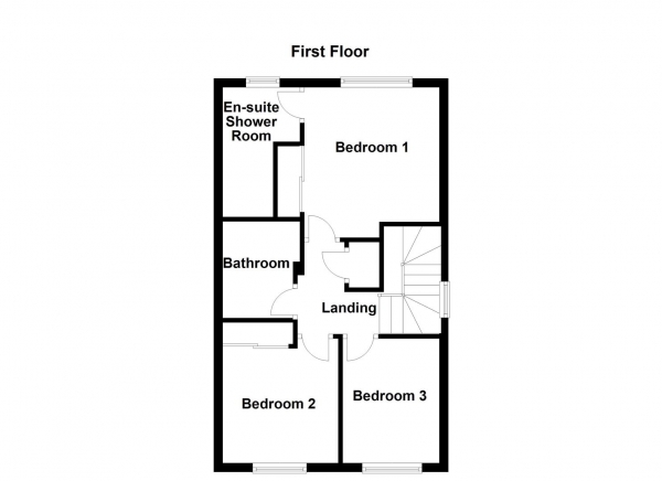 Floor Plan Image for 3 Bedroom Semi-Detached House for Sale in Butler Way, Wakefield