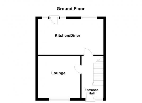 Floor Plan for 2 Bedroom Terraced House for Sale in Esther Grove, Wakefield, WF2, 8EY - Offers Over &pound154,950