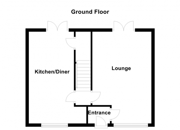 Floor Plan for 3 Bedroom Town House for Sale in Rutland Avenue, Wakefield, WF2, 7JX -  &pound169,950