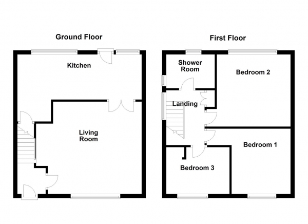 Floor Plan Image for 3 Bedroom Property for Sale in Fulwood Grove, Wakefield