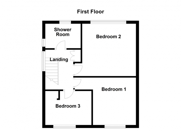 Floor Plan for 3 Bedroom Property for Sale in Fulwood Grove, Wakefield, WF2, 7QH -  &pound185,000