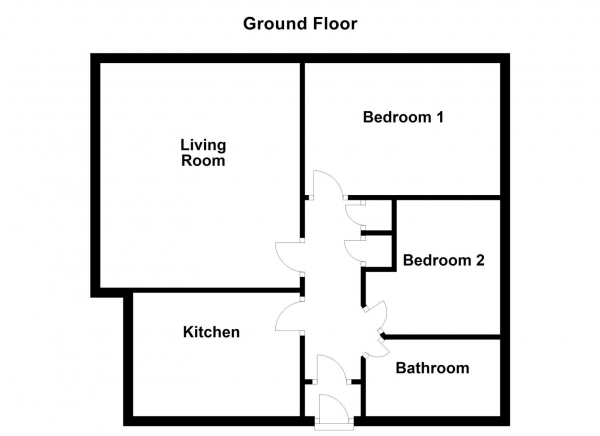 Floor Plan for 2 Bedroom Apartment for Sale in Mill Chase Close, Wakefield, WF2, 9SN -  &pound116,500