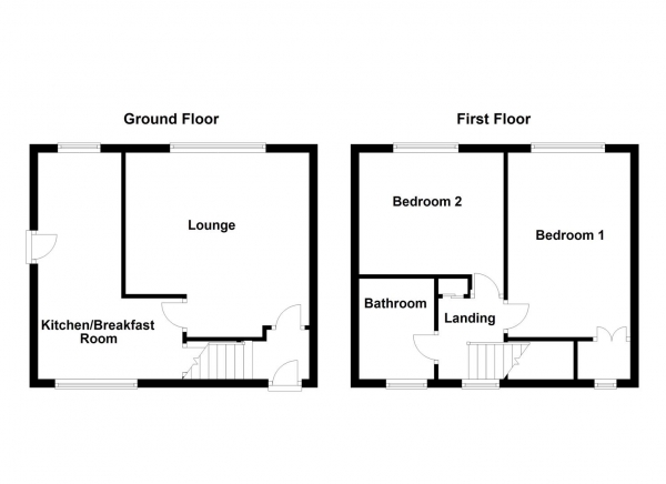 Floor Plan for 2 Bedroom Property for Sale in Wharncliffe Road, Wakefield, WF2, 7QA -  &pound160,000