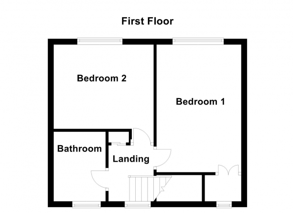 Floor Plan for 2 Bedroom Property for Sale in Wharncliffe Road, Wakefield, WF2, 7QA -  &pound160,000